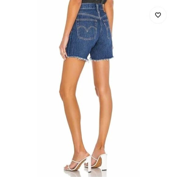 Levis 501 high rise Raw Hem Mom Denim jean shorts plus size 16W new!!! - Picture 4 of 9